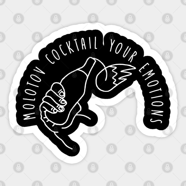 molotov cocktail your emotions Sticker by remerasnerds